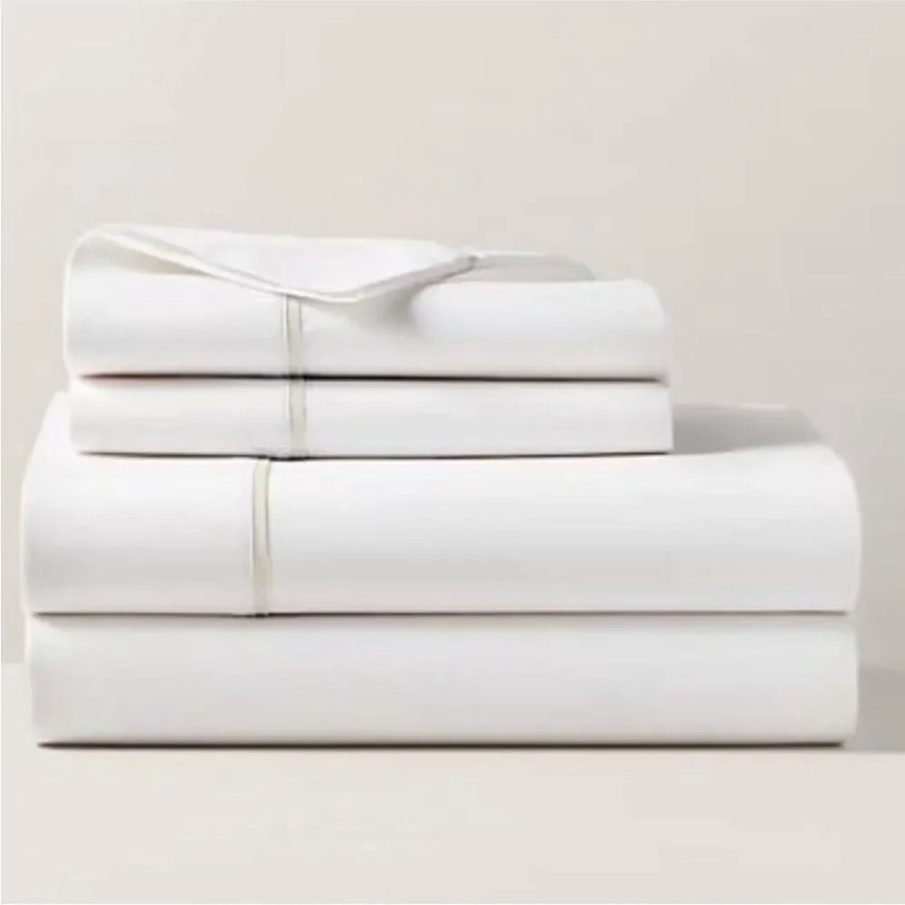 NWT Ralph Lauren Organic Cotton Palmer Twin Flat Sheet Sand Dune